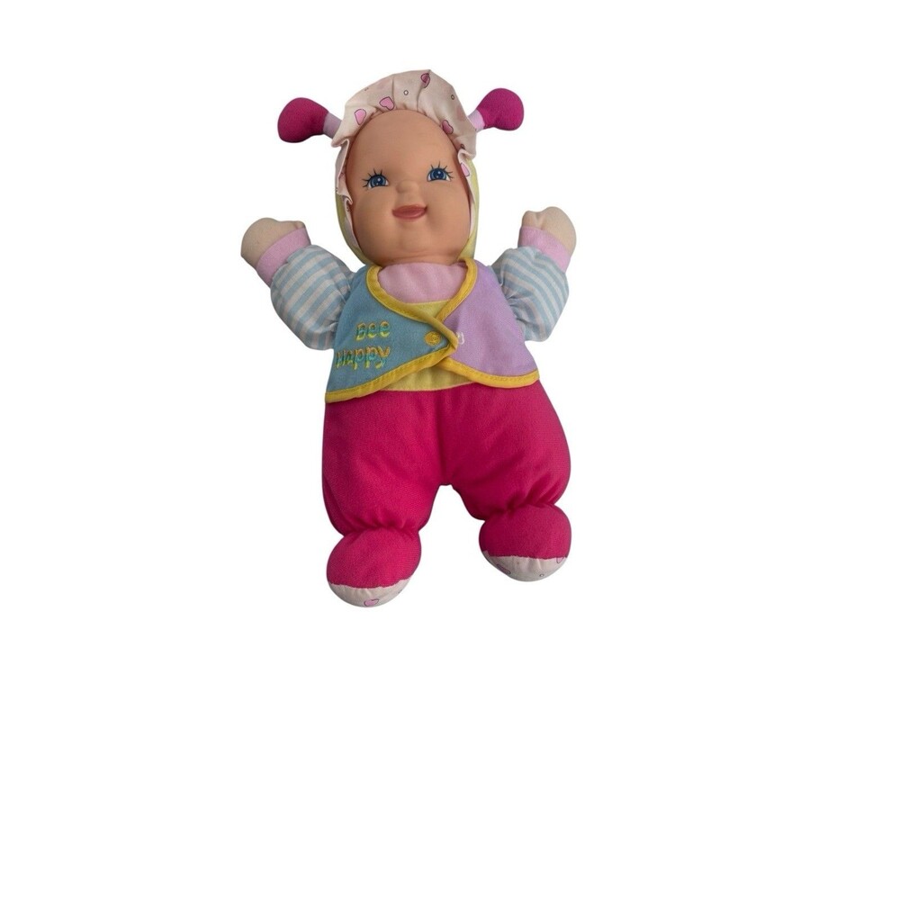 Goldberger LOVE BUG BEE HAPPY 11” Adorable Baby Vinyl Face Cuddle Doll Pastel